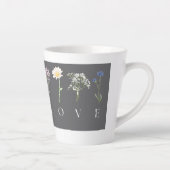 LOVE Floral  – Romantic Botanical Print カフェラテマグ (右)