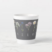 LOVE Floral  – Romantic Botanical Print カフェラテマグ (正面)