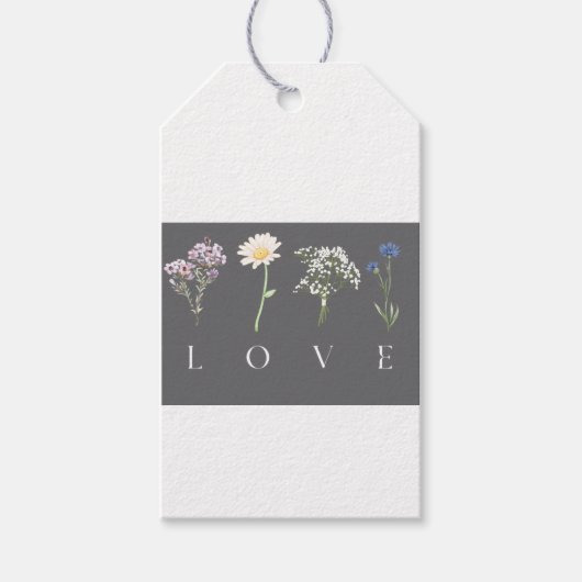 LOVE Floral  – Romantic Botanical Print Manual ギフトタグ (正面)