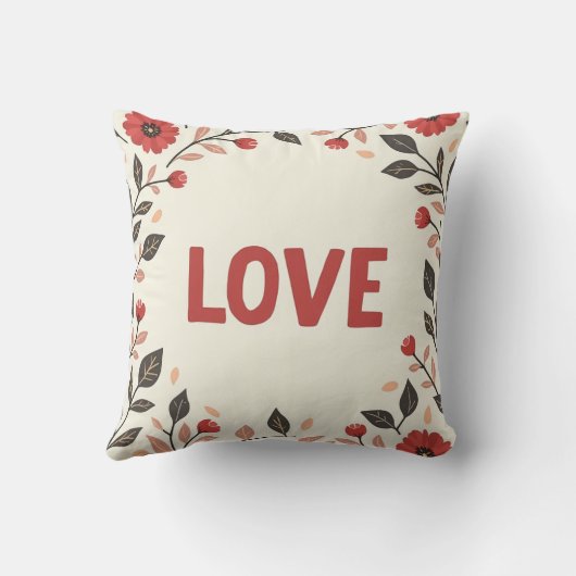 LOVE & Flower枕 クッション (裏面)