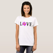 LOVE Flower Women's T-Shirt Tシャツ (正面フル)
