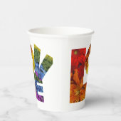 Love Flowersコレクションホワイト背景 紙コップ (右)