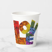 Love Flowersコレクションホワイト背景 紙コップ (正面)