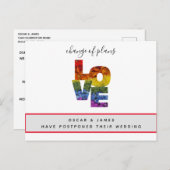 LOVE Flowersプランの同性の変更はがき ポストカード (正面/裏面)