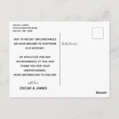 LOVE Flowersプランの同性の変更はがき ポストカード (裏面)