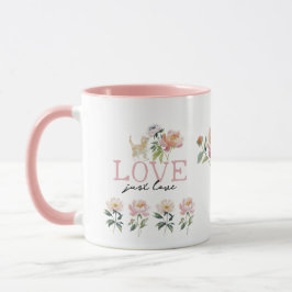 Love, Flowers and Kitten Beautiful Mug マグカップ