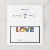 LOVE Flowers Same-Sex 結婚's Collection プレイスカード (外部開封)
