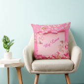 Love Flowers Throw Pillow クッション (椅子)