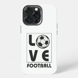 "LOVE FOOTBALL" モダンなタイポグラフィ スマホケース iPhone 13 PROケース