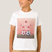 Love & Football - Arte Pixelado Tシャツ (正面)
