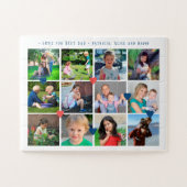 LOVE for 最高のパパ12フォトコラージュ父の日 ジグソーパズル (横)