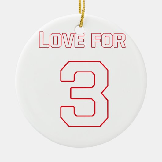 LOVE FOR 3 セラミックオーナメント (正面)