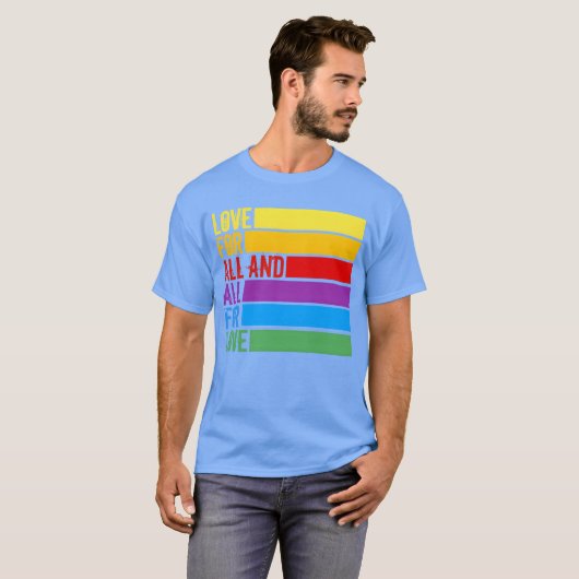 Love for all and all for love boy tシャツ (正面フル)