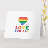 Love For All LGBTQレインボープライドゲイレズビアンLGBT カード (黄色い花)
