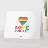Love For All LGBTQレインボープライドゲイレズビアンLGBT カード (裏面)