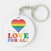 Love For All LGBTQレインボープライドゲイレズビアンLGBT キーホルダー (裏面)
