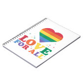 Love For All LGBTQレインボープライドゲイレズビアンLGBT ノートブック (左側)