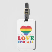Love For All LGBTQレインボープライドゲイレズビアンLGBT ラゲッジタグ (正面縦)