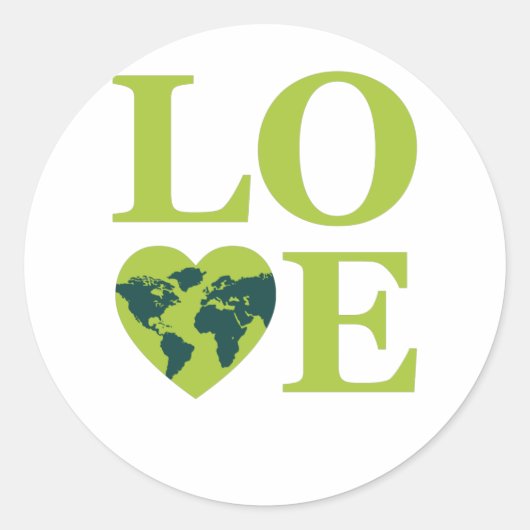 LOVE for Earth Day ラウンドシール (正面)