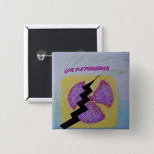 LOVE FOR FUKUSHIMA 缶バッジ (正面&裏面)