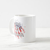 Love For My America - Patriotic Coffee Mug コーヒーマグカップ (正面左)