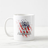 Love For My America - Patriotic Coffee Mug コーヒーマグカップ (左)