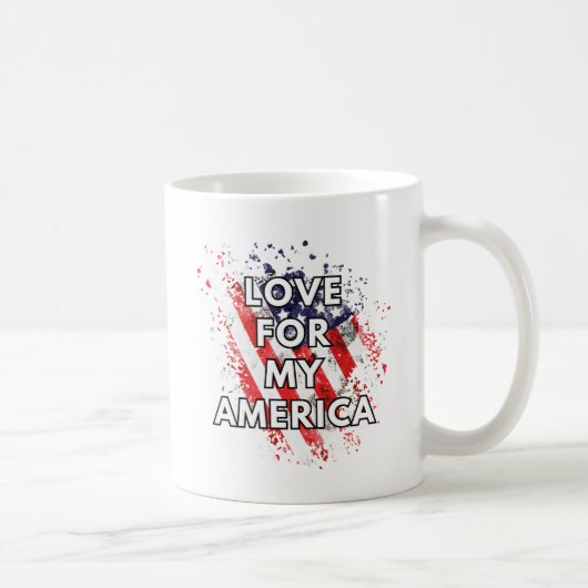 Love For My America - Patriotic Coffee Mug コーヒーマグカップ (右)