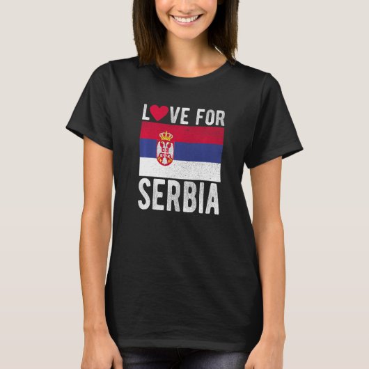 Love for Serbia Premium Tシャツ (正面)