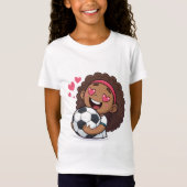 Love for soccer kawaii anime design tシャツ (正面)