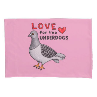 Love for the Underdogs – Rosa Kissenbezug Taube 枕カバー