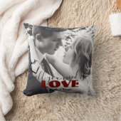 Love Foreverカップルハート写真 クッション (ブランケット)