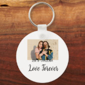 Love Forever LGbtqカップルプライド追加フォト名sim キーホルダー (裏面)