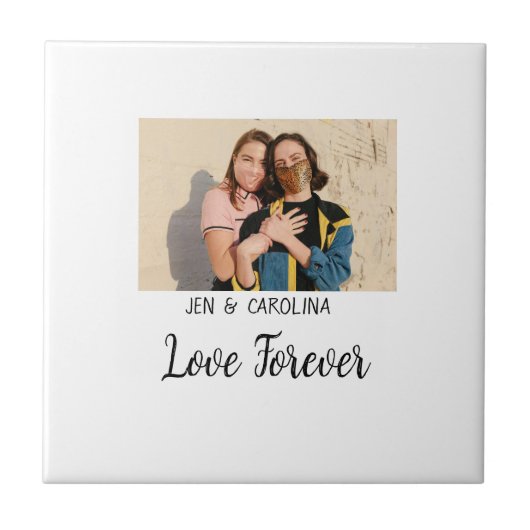 Love Forever LGbtqカップルプライド追加フォト名sim タイル (正面)