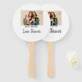 Love Forever LGbtqカップルプライド追加フォト名sim ハンドファン (正面&裏面)