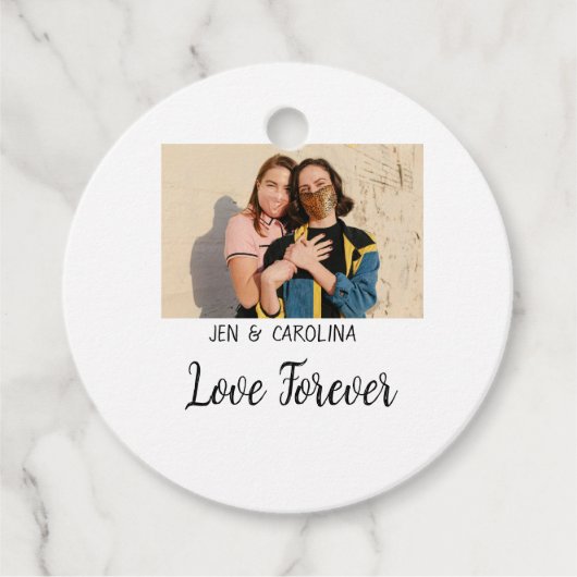 Love Forever LGbtqカップルプライド追加フォト名sim フェイバータグ (正面)