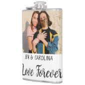 Love Forever LGbtqカップルプライド追加フォト名sim フラスク (左)