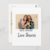 Love Forever LGbtqカップルプライド追加フォト名sim ポストカード (正面/裏面)