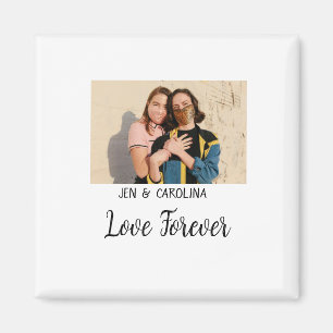 Love Forever LGbtqカップルプライド追加フォト名sim マグネット