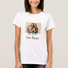 Love Forever LGbtqカップルプライド追加フォト名sim Tシャツ
