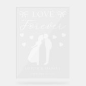 Love & Forever Personalized Wedding アクリルサイン (正面)