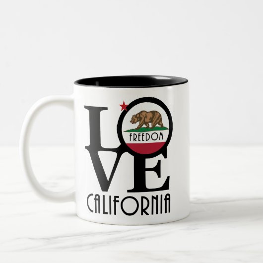 LOVE Freedom California 11oz ツートーンマグカップ (左)