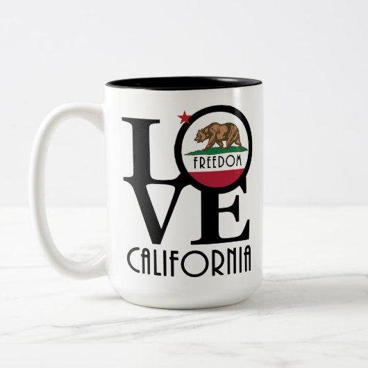 LOVE Freedom California 15oz ツートーンマグカップ (左)