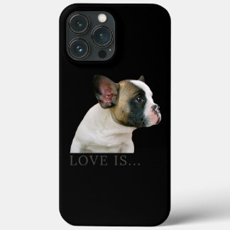 Love French Bulldog Frenchie Mom Dad Dog Puppy iPhone 13 Pro Maxケース