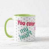 Love, Friendship, Rainbow Hearts, Colorful Mug マグカップ (左)