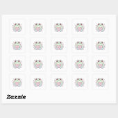 Love Frog Sticker Cute Frog Holding Heart Romantic スクエアシール (シート)
