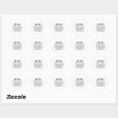 Love Frog Sticker Cute Frog Holding Heart Romantic ラウンドシール (シート)