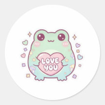 Love Frog Sticker Cute Frog Holding Heart Romantic