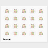Love Frog Sticker Cute Romantic Frog Heart Kawaii  ラウンドシール (シート)