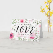 Love From Afar Waterカラーフローラ カード (黄色い花)