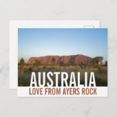 Love From Australia Ayers Rock Uluru ポストカード (正面/裏面)